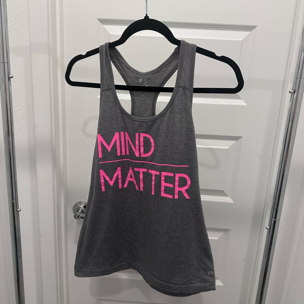 GAP Gray Tank Top with Pink Accents